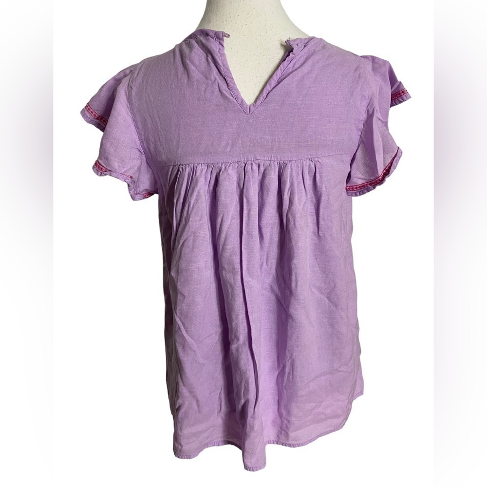 J. Marie Priscilla Lavender Top with Embroidery - Picture 2 of 13